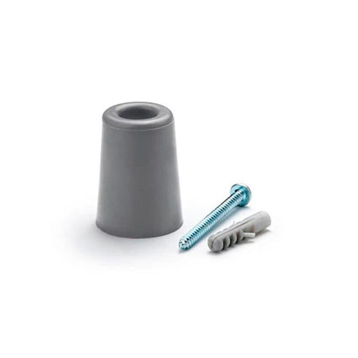 Pack De 5 Unidades - Tope De Puerta Alto Caucho Gris (Blister) Inofix