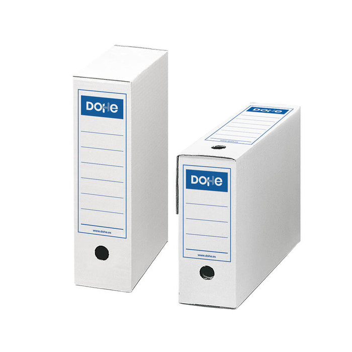 Pack De 50 Unidades Dohe Caja De Archivo Definitivo - Tamaño Folio - Utilizable En Horizontal Y Vertical - Facil