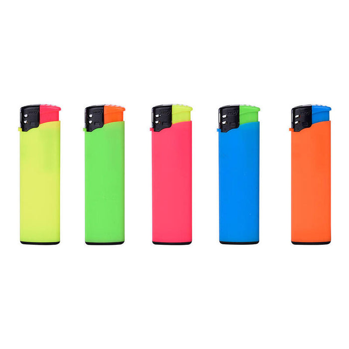 Pack De 50 Unidades - Encendedor Electrónico Rubber Touch, Colores Surtidos Euro/U