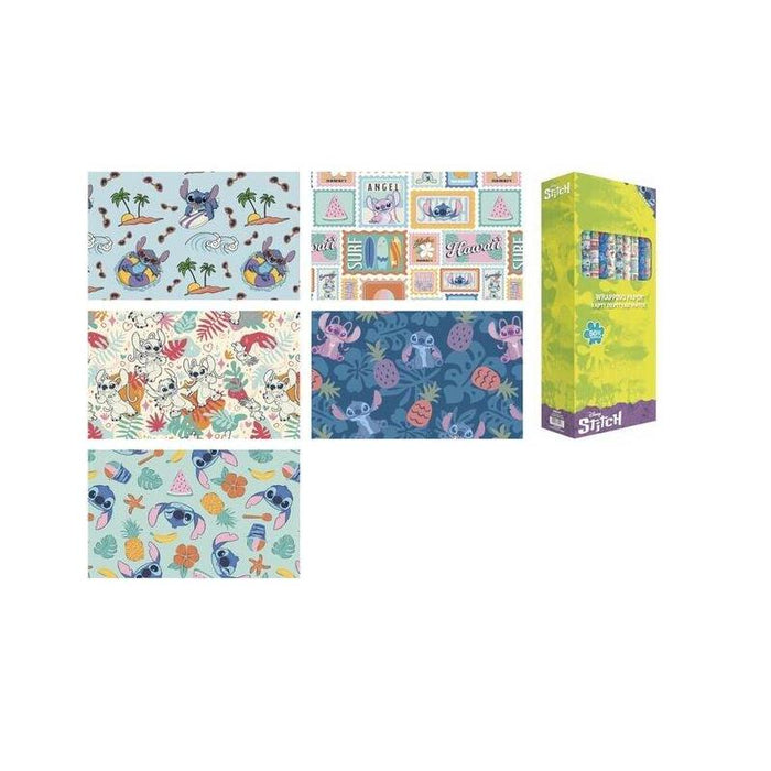 Pack De 50 Unidades - Papel Regalo Waves Stitch Disney Surtido