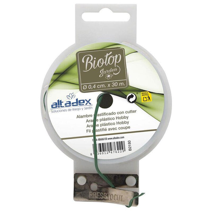 Pack De 6 Unidades - Alambre Plastificado Verde, Ø2 Mm X 30 M