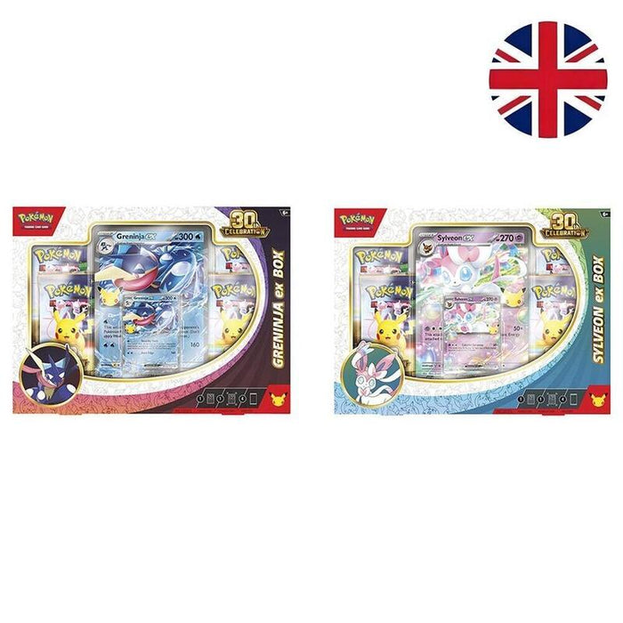 Pack De 6 Unidades - Blister Juego Cartas Sylveon / Greninja 30th Aniversario Pokemon Ingles Surtido