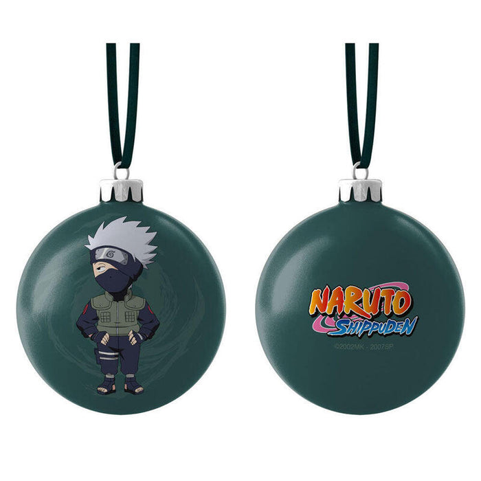 Pack De 6 Unidades - Bola Navidad Chibi Kakashi Naruto Shippuden