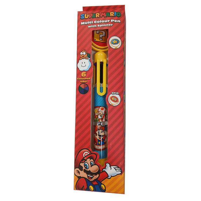 Pack De 6 Unidades - Boligrafo Multicolor Super Mario Bros Nintendo