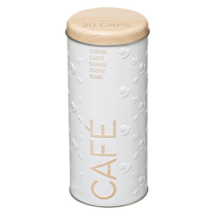 Pack De 6 Unidades - Caja Metálica Modelo Scandi Nature Para Cápsulas De Café