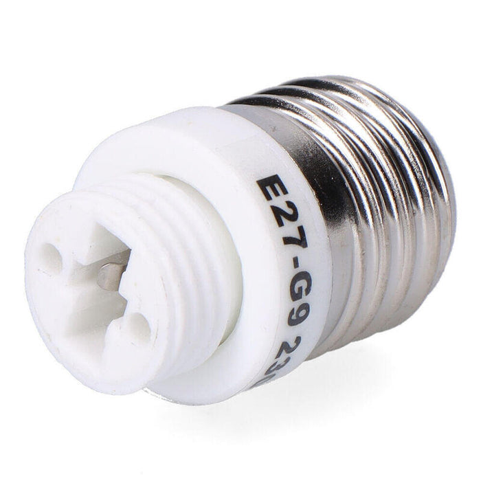 Pack De 6 Unidades - Convertidor De E27 A G9, 2 A 230 V, Blanco , Ø29 X 50 Mm (Retractilado)