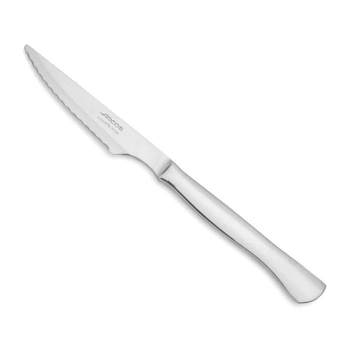 Pack De 6 Unidades - Cuchillo Chuletero Monoblock De Acero Inoxidable Y Filo Con Sierra 110 Mm