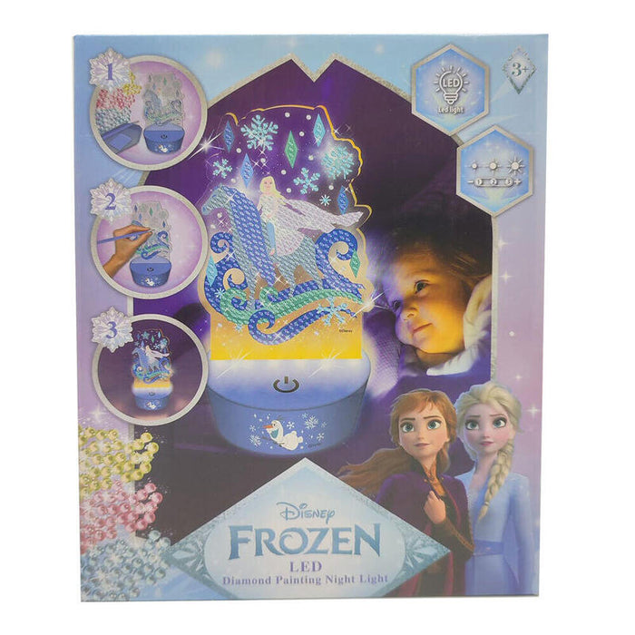 Pack De 6 Unidades - Figura Para Pintar Luz Led Frozen Disney
