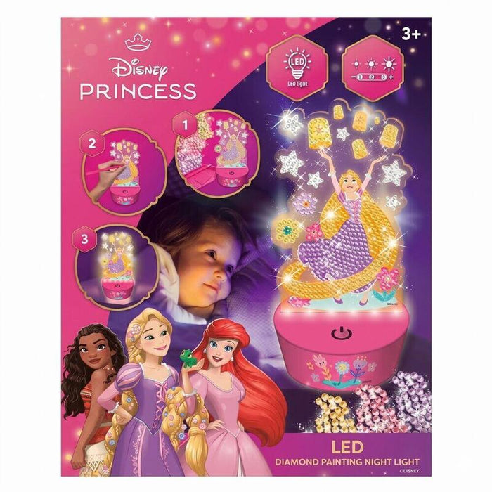 Pack De 6 Unidades - Figura Para Pintar Luz Led Princesas Disney