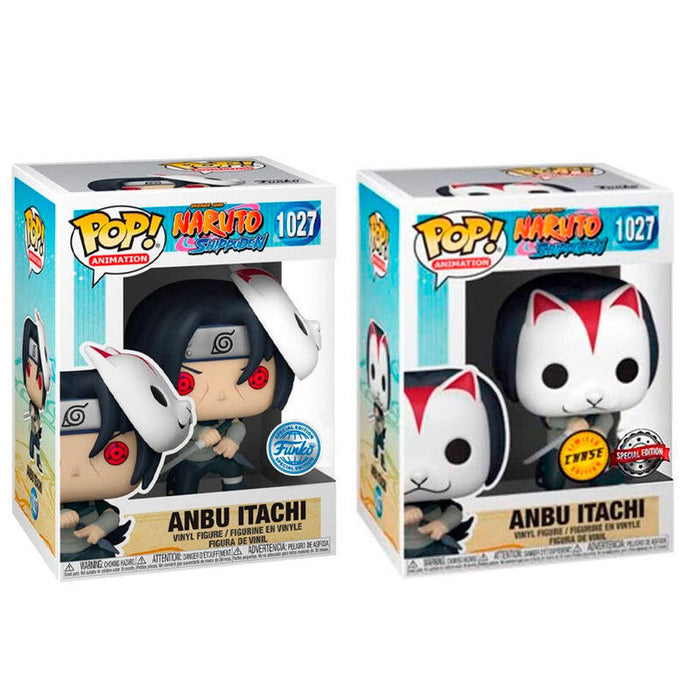 Pack De 6 Unidades - Figura Pop Naruto Shippuden Anbu Itachi 5 + 1 Chase Exclusive