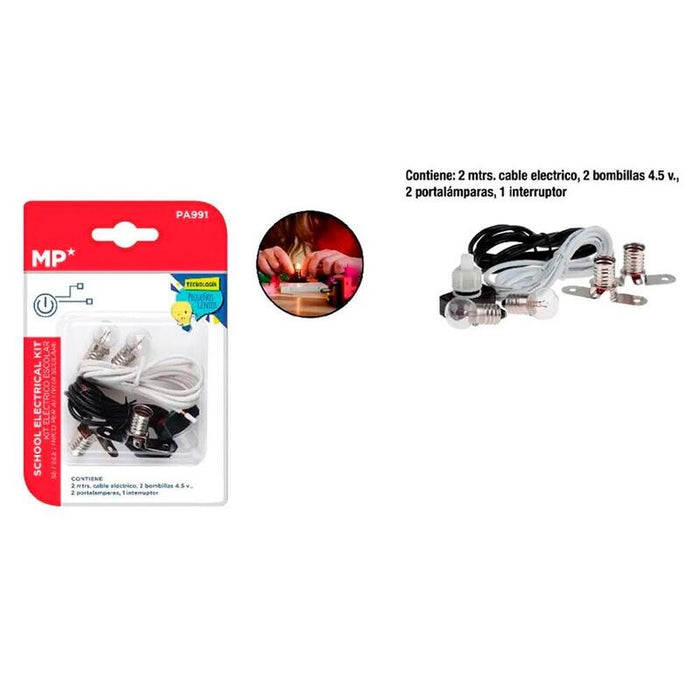 Pack De 6 Unidades - Kit Eléctrico Para Trabajos Escolares, Bombillas