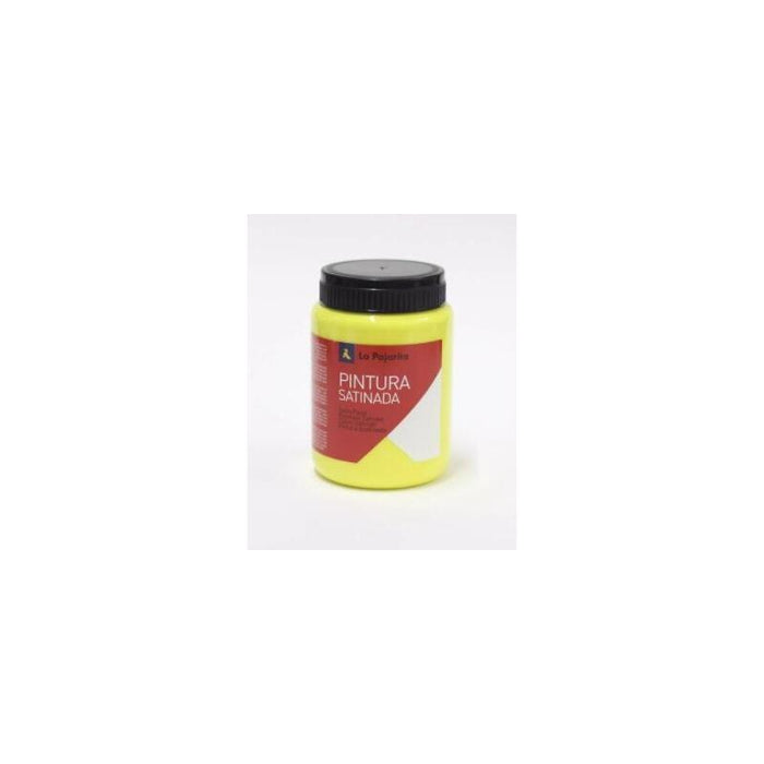 Pack De 6 Unidades La Pajarita Témpera Escolar Bote De 35ml Satinada Amarillo Limon L-01