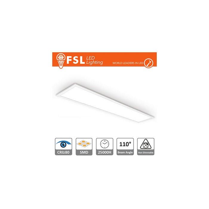 Pack De 6 Unidades Led Panel 30x120cm - 48w 4000k 3700lm Cri80
