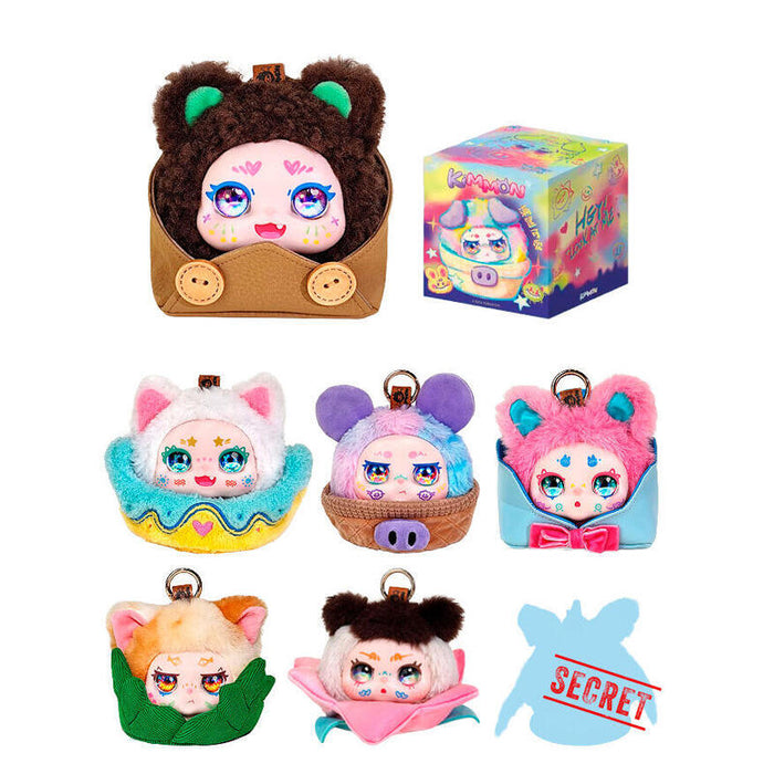 Pack De 6 Unidades - Llavero Muñeco Sorpresa Canasta Llena De Belleza Kimmon Surtido