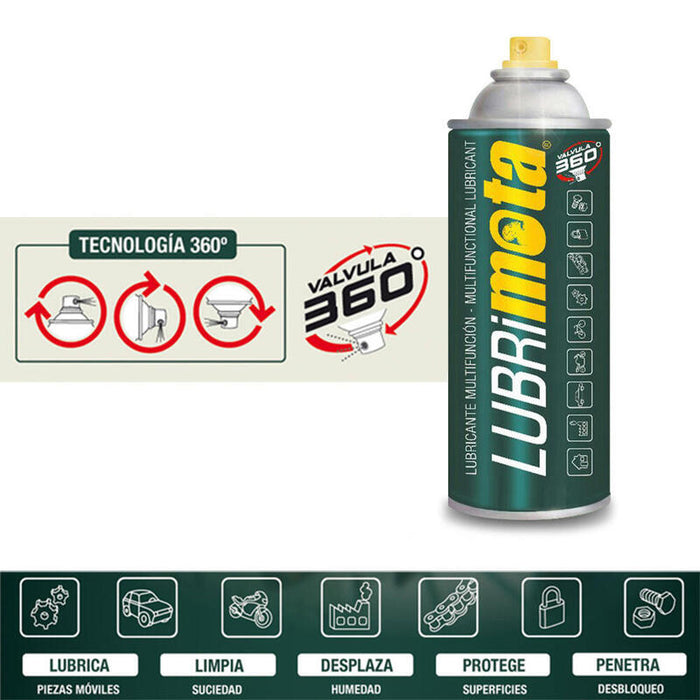 Pack De 6 Unidades - Lubricante Multifuncion Lubrimota 216ml 155g Lb216 Mota