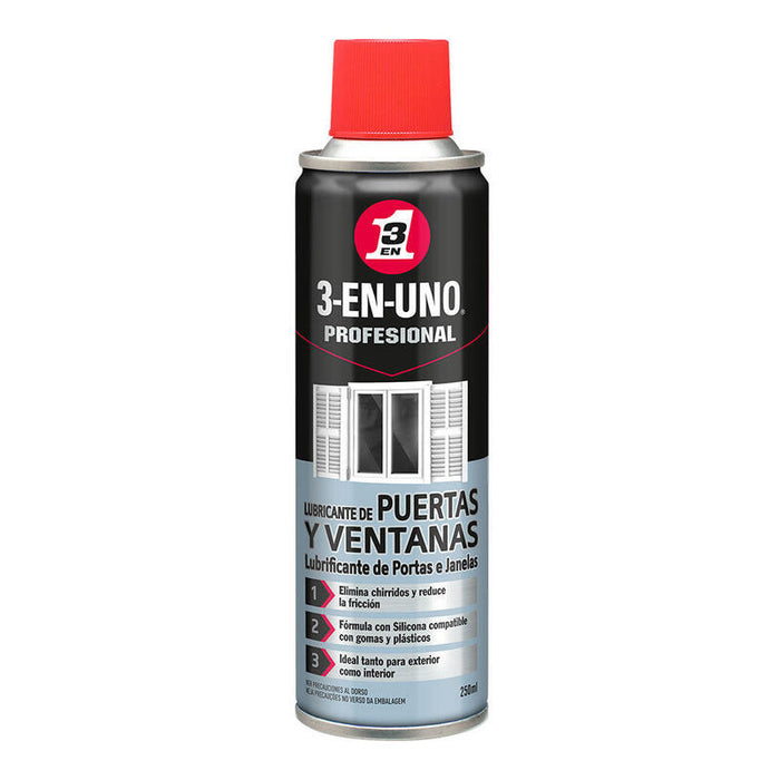 Pack De 6 Unidades - Lubricante Puertas Y Ventanas 250ml 341027 3 En 1