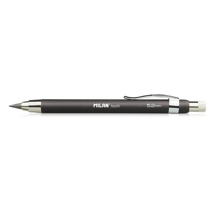 Pack De 6 Unidades Milan Portaminas Profesional Con Afilaminas - Mina 5.2mm - Alta Calidad - Diseño Y Funcionalidad - Color Negro