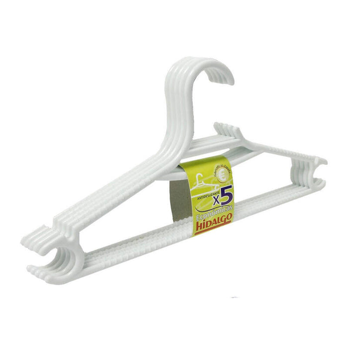 Pack De 6 Unidades - Perchas Económicas Blanco, 5 Uds