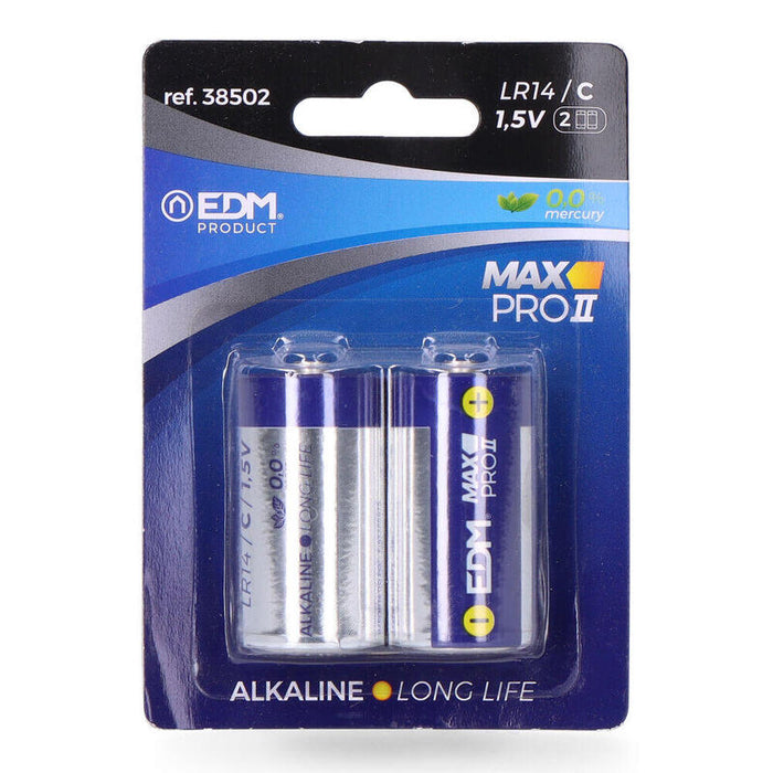 Pack De 6 Unidades - Pila Alkalina Power Life C - Lr14 1,5v Ø26,2 X 50 Mm, Blister 2 Uds