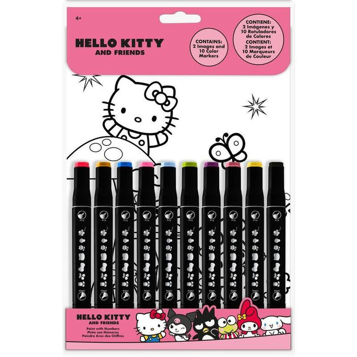 Pack De 6 Unidades - Pinta Con Numeros Hello Kitty And Friends