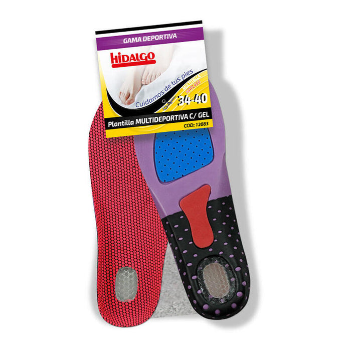 Pack De 6 Unidades - Plantilla Para Calzado Multideportiva Gel T:34-40 Hidalgo