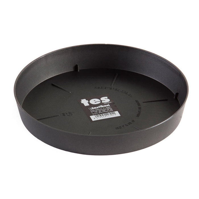 Pack De 6 Unidades - Plato De Inyeccion Para Maceta Tes Ø20cm Antracita Plastiken