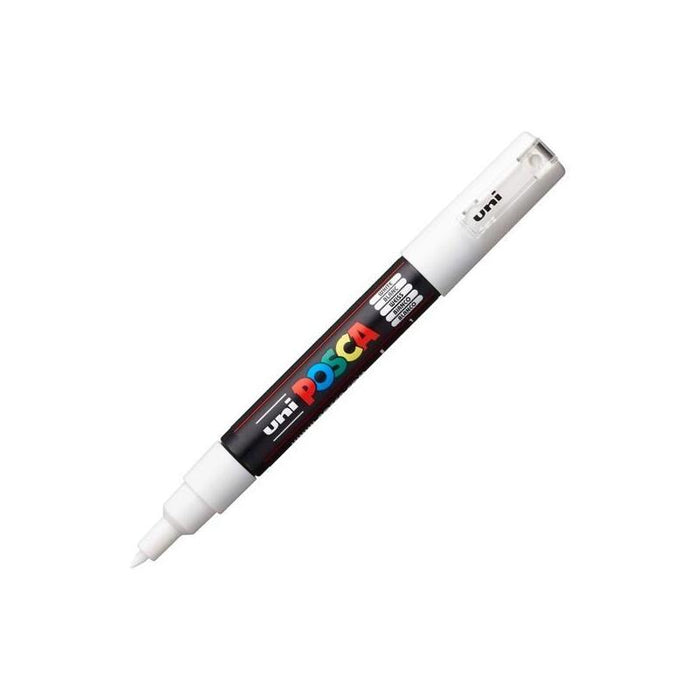 Pack De 6 Unidades Posca Marcador  Pc-1m No Permanente Punta Fina 0.7-1mm Blanco