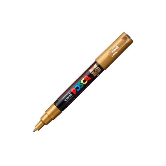 Pack De 6 Unidades Posca Marcador  Pc-1m No Permanente Punta Fina 0.7-1mm Oro