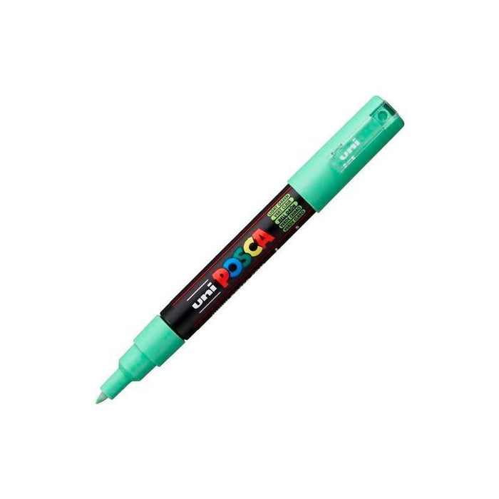 Pack De 6 Unidades Posca Marcador  Pc-1m No Permanente Punta Fina 0.7-1mm Verde Claro