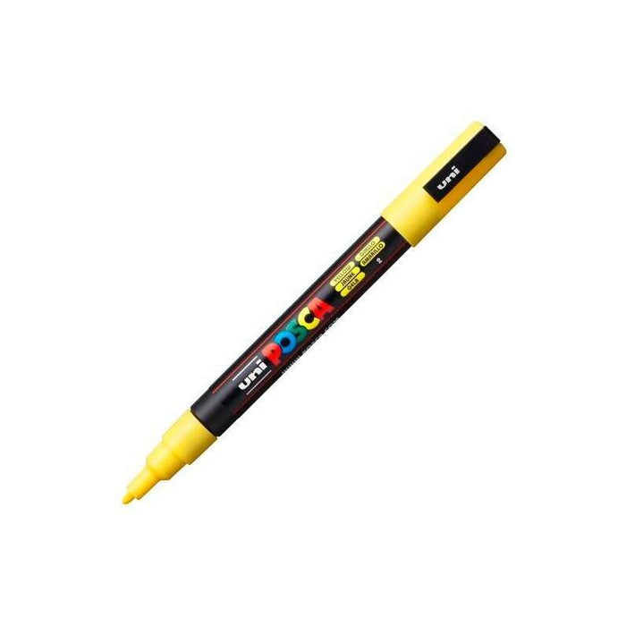 Pack De 6 Unidades Posca Marcador  Pc-3m Punta Cónica 0,9 - 1,3 Mm Amarillo