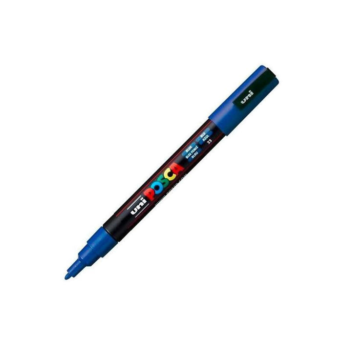 Pack De 6 Unidades Posca Marcador  Pc-3m Punta Cónica 0,9 - 1,3 Mm Azul