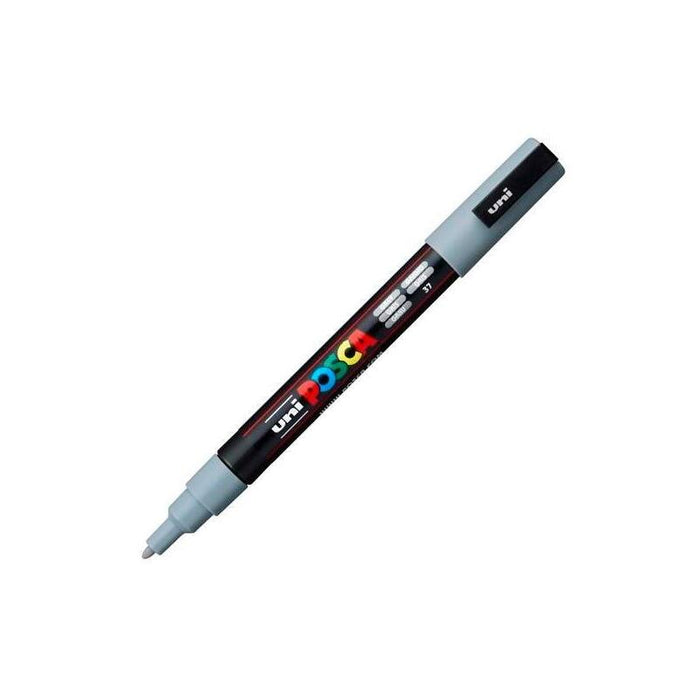 Pack De 6 Unidades Posca Marcador  Pc-3m Punta Cónica 0,9 - 1,3 Mm Gris