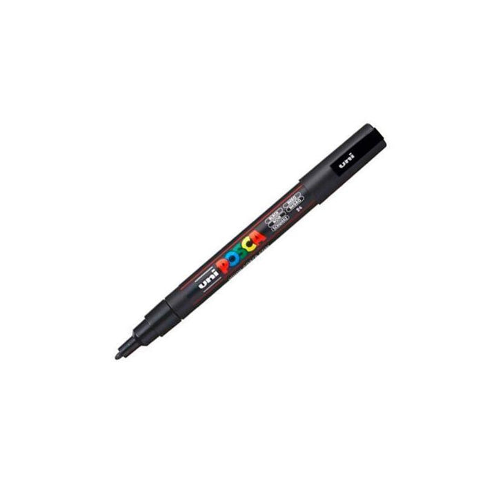 Pack De 6 Unidades Posca Marcador  Pc-3m Punta Cónica 0,9 - 1,3 Mm Negro