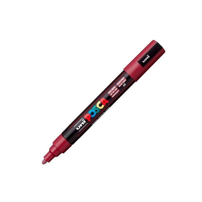 Pack De 6 Unidades Posca Marcador  Pc-3m Punta Cónica 0,9 - 1,3 Mm Rojo Vino