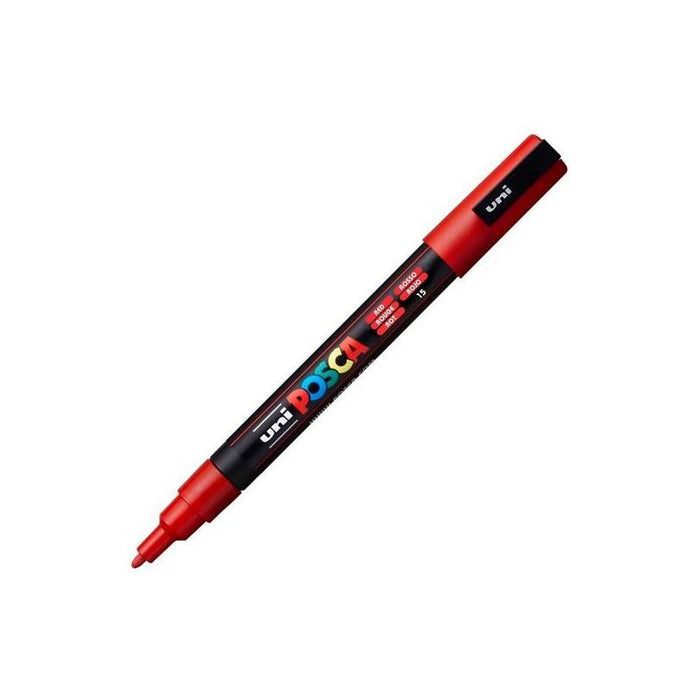 Pack De 6 Unidades Posca Marcador  Pc-3m Punta Cónica 0,9 - 1,3 Mm Rojo