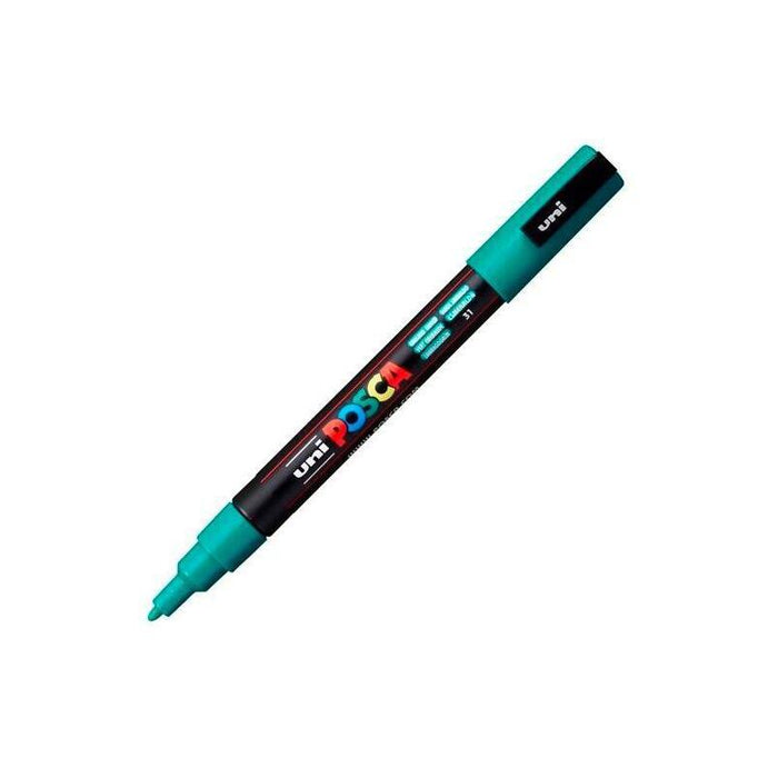 Pack De 6 Unidades Posca Marcador  Pc-3m Punta Cónica 0,9 - 1,3 Mm Verde Esmeralda