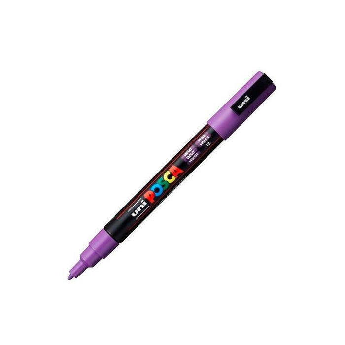 Pack De 6 Unidades Posca Marcador  Pc-3m Punta Cónica 0,9 - 1,3 Mm Violeta
