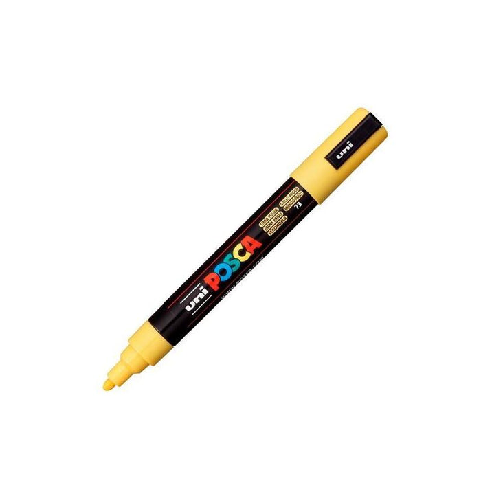 Pack De 6 Unidades Posca Marcador  Pc-5m No Permanente Punta Forma De Bala 1,8 - 2,5 Mm Amarillo Pajizo