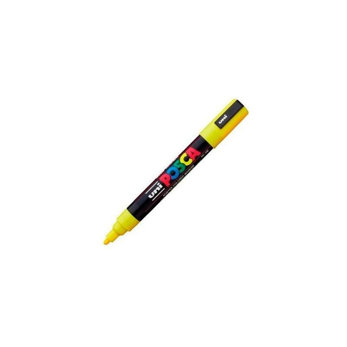Pack De 6 Unidades Posca Marcador  Pc-5m No Permanente Punta Forma De Bala 1,8 - 2,5 Mm Amarillo