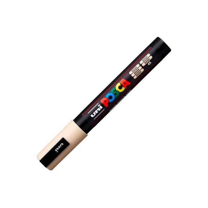 Pack De 6 Unidades Posca Marcador  Pc-5m No Permanente Punta Forma De Bala 1,8 - 2,5 Mm Beige