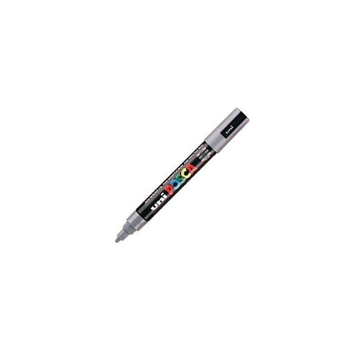 Pack De 6 Unidades Posca Marcador  Pc-5m No Permanente Punta Forma De Bala 1,8 - 2,5 Mm Gris
