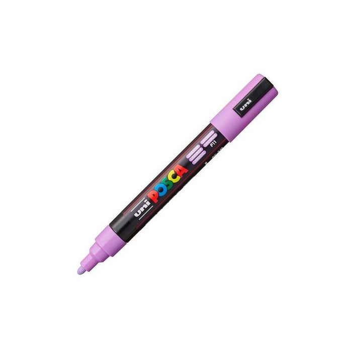 Pack De 6 Unidades Posca Marcador  Pc-5m No Permanente Punta Forma De Bala 1,8 - 2,5 Mm Lavanda