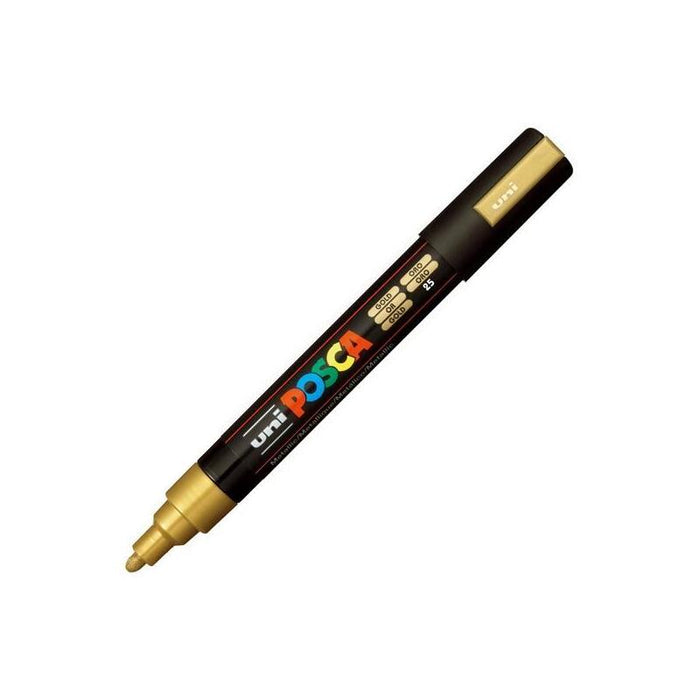 Pack De 6 Unidades Posca Marcador  Pc-5m No Permanente Punta Forma De Bala 1,8 - 2,5 Mm Oro