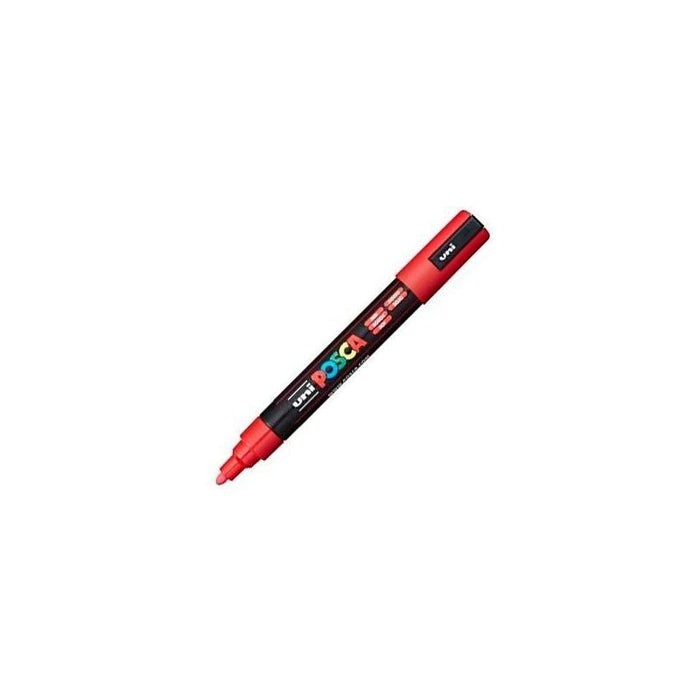 Pack De 6 Unidades Posca Marcador  Pc-5m No Permanente Punta Forma De Bala 1,8 - 2,5 Mm Rojo