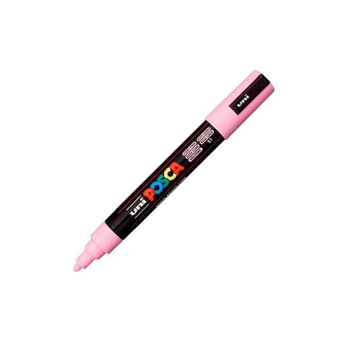 Pack De 6 Unidades Posca Marcador  Pc-5m No Permanente Punta Forma De Bala 1,8 - 2,5 Mm Rosa Claro