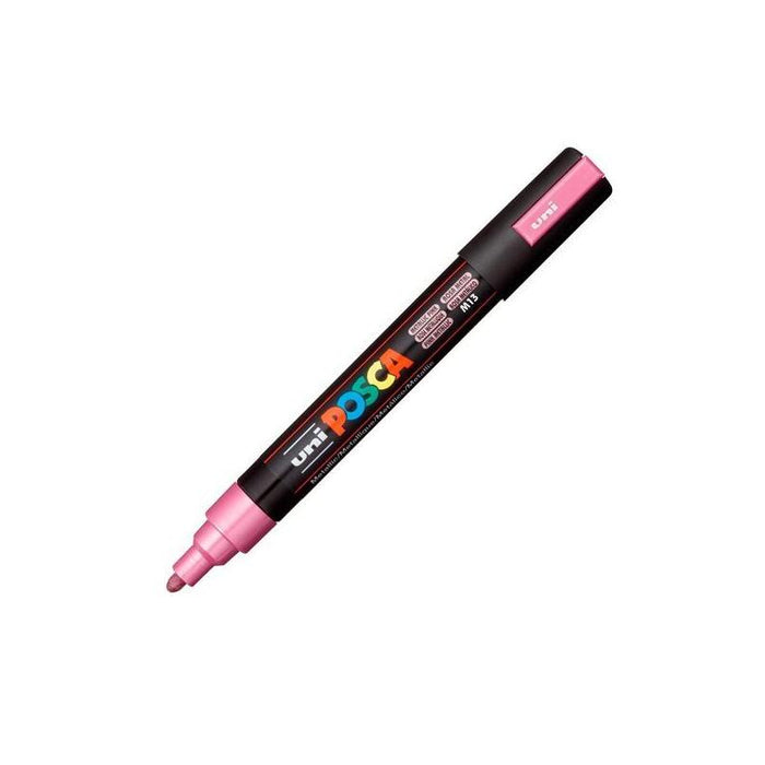 Pack De 6 Unidades Posca Marcador  Pc-5m No Permanente Punta Forma De Bala 1,8 - 2,5 Mm Rosa Metálico