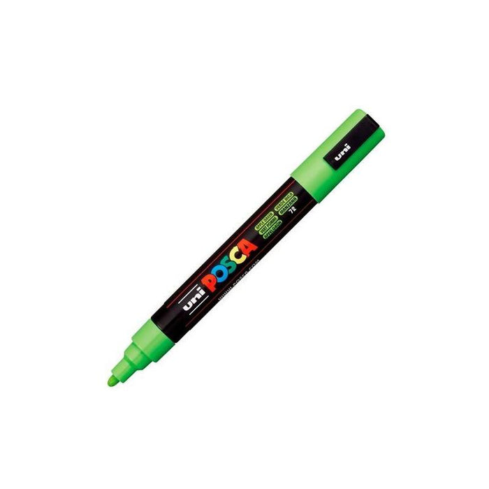 Pack De 6 Unidades Posca Marcador  Pc-5m No Permanente Punta Forma De Bala 1,8 - 2,5 Mm Verde Manzana
