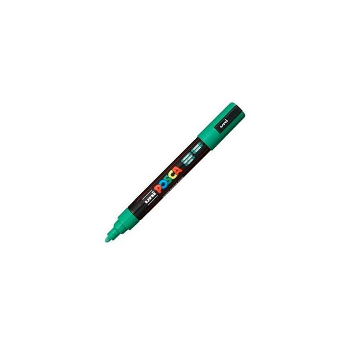 Pack De 6 Unidades Posca Marcador  Pc-5m No Permanente Punta Forma De Bala 1,8 - 2,5 Mm Verde
