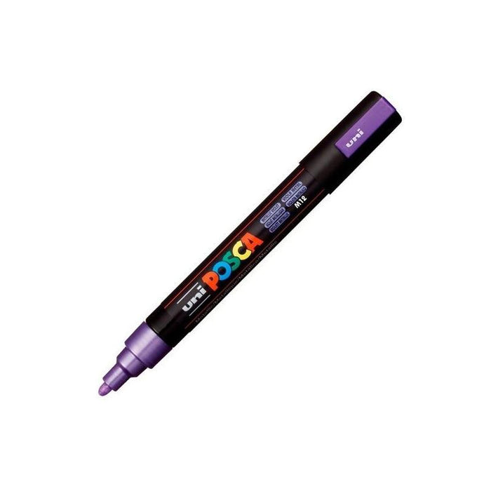 Pack De 6 Unidades Posca Marcador Pc-5m No Permanente Punta Forma De Bala 1,8 - 2,5 Mm Violeta