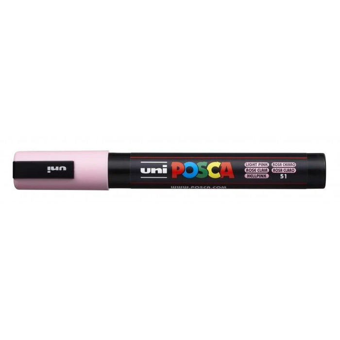 Pack De 6 Unidades Posca Pc-5m Marcador De Pintura - Punta De Bala 1.8-2.5mm - Tinta Base Al Agua - Resistente A La Luz